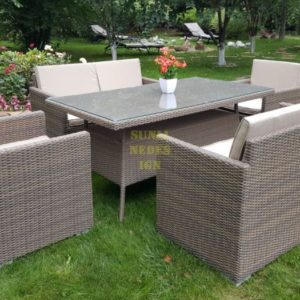 Фото-Плетеная мебель Infinity & Samurai dining patio set