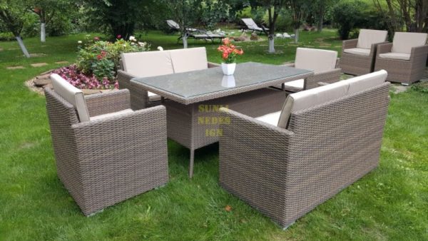 Фото-Плетеная мебель Infinity & Samurai dining patio set