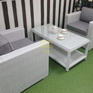 Фото-Плетеная мебель Louisiana white&grey cafe set