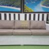 Фото -Плетеный диван из ротанга Louisiana white&beige